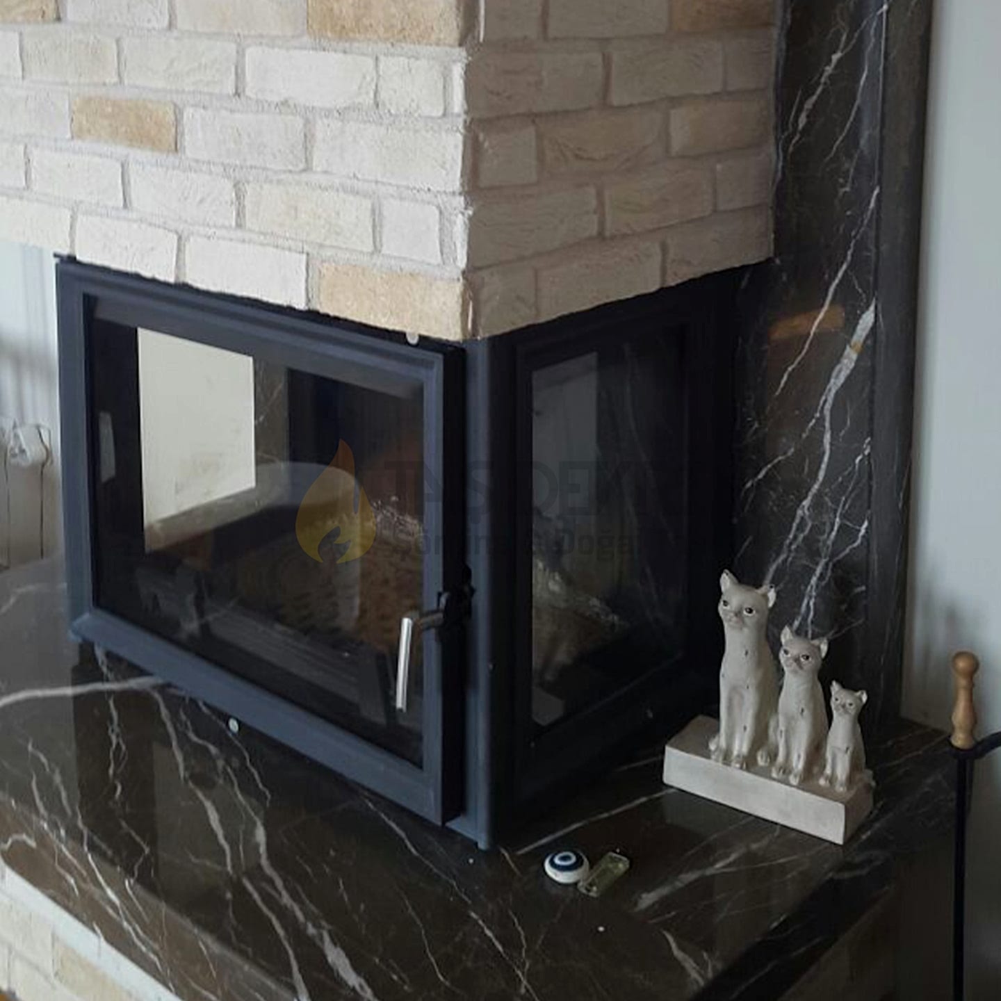 Üç Açık Odunlu Şömine 10