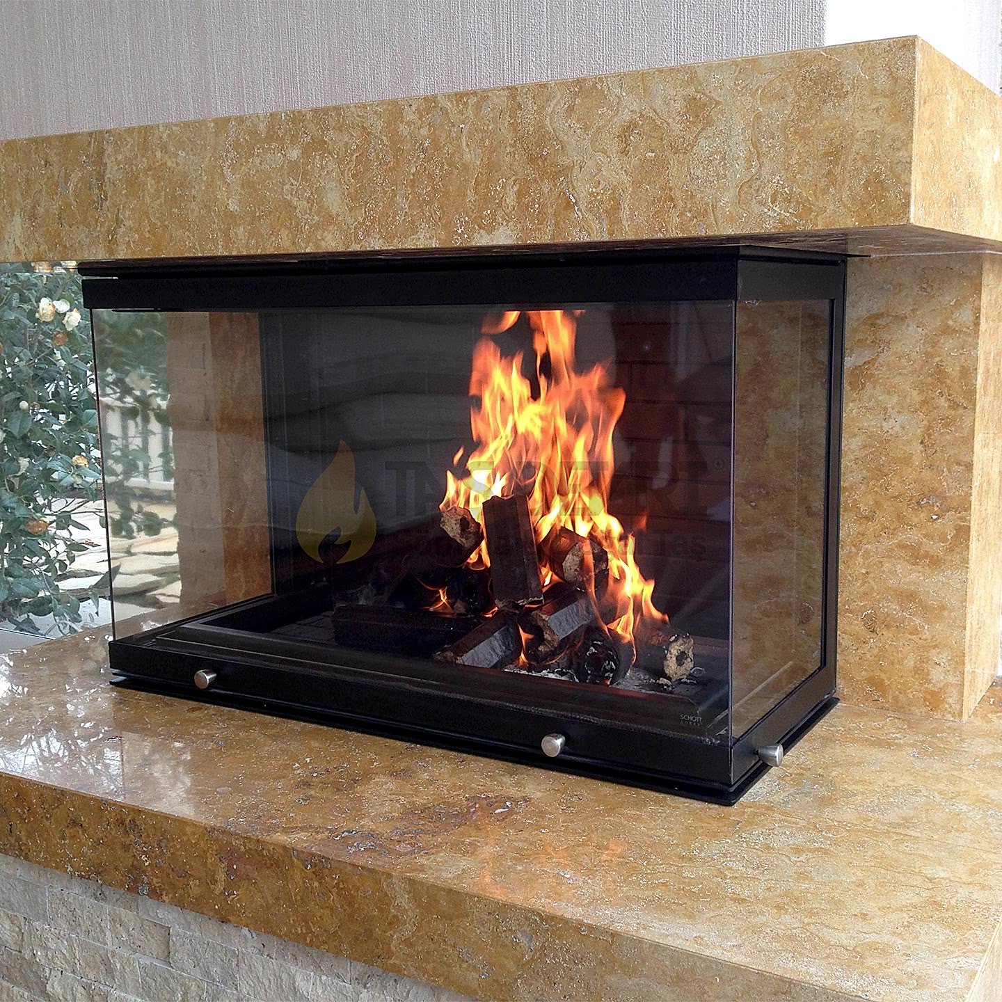 Üç Açık Odunlu Şömine 12