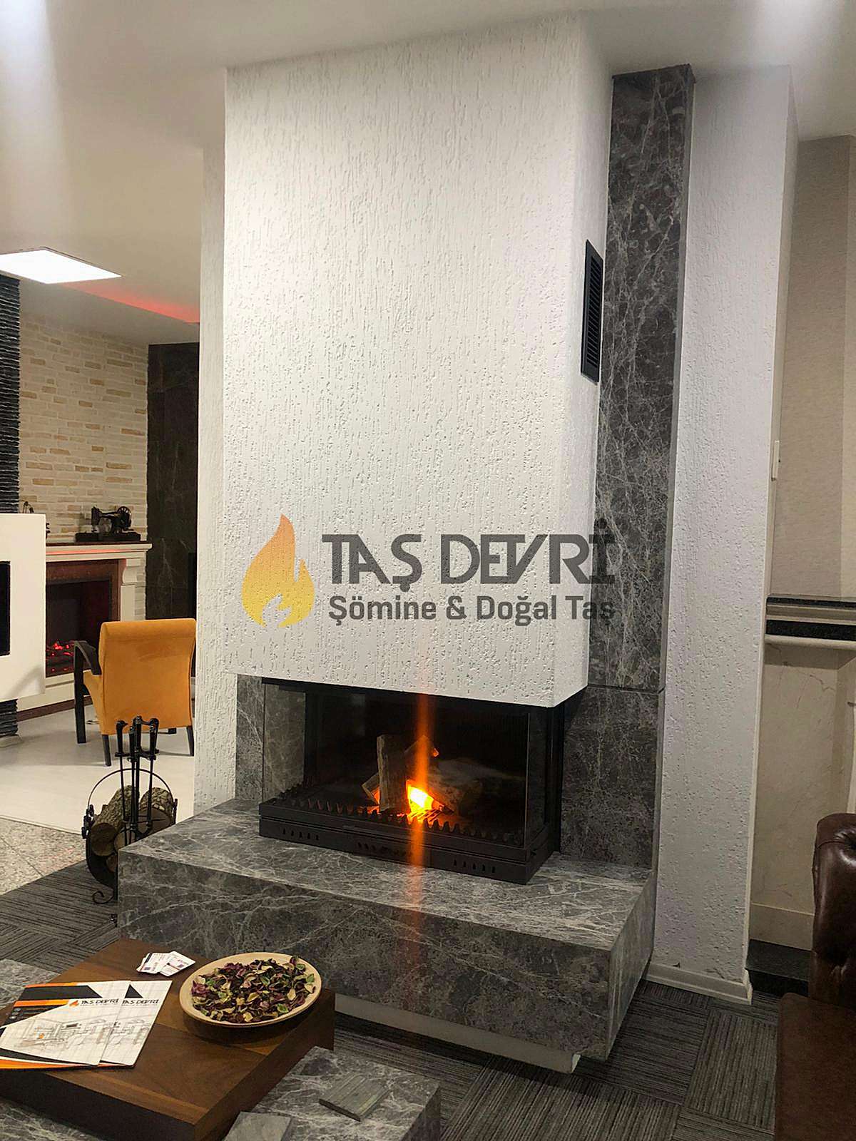 Üç Açık Odunlu Şömine 3