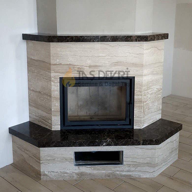 Köşe Odunlu Şömine 1 