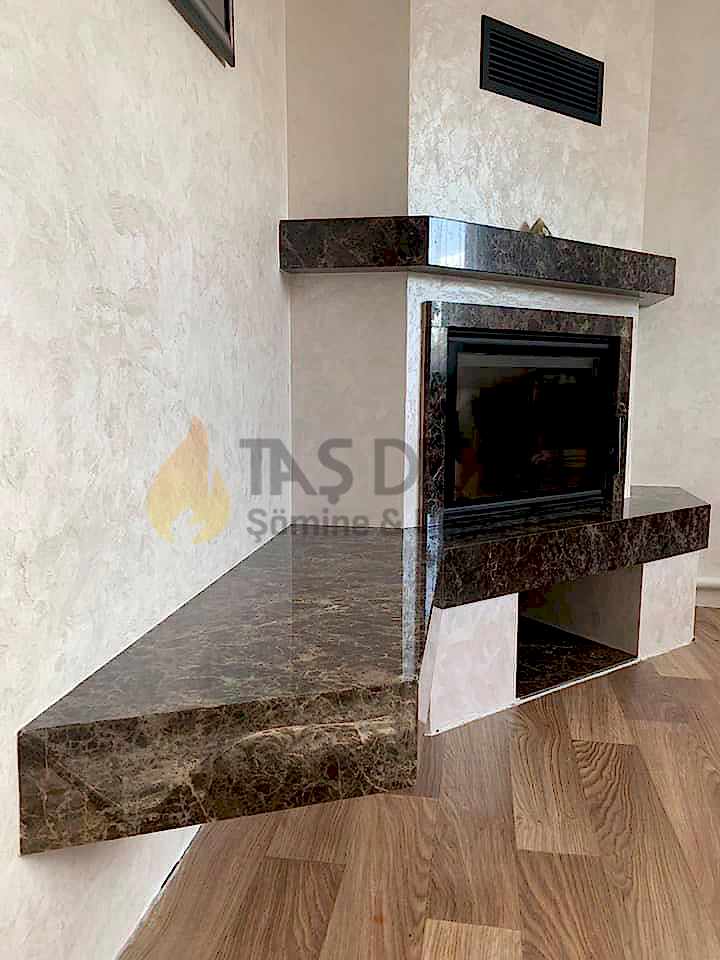 Köşe Odunlu Şömine 2