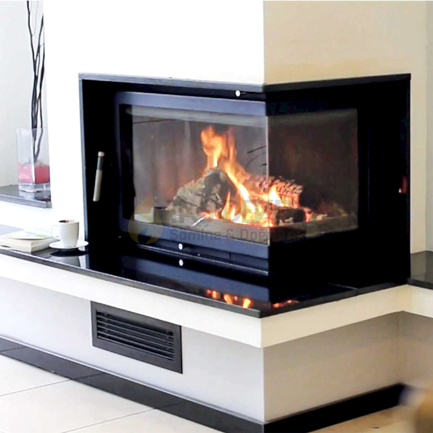 TD- İki Açık Odunlu Şömine 5