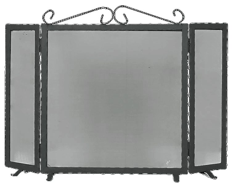 3 Tarafı Fileli Süslü Siyah Siperlik