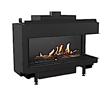 Kratki L Doğalgazlı Şömine Leo 100 sağ açık