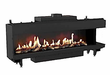 Kratki L Doğalgazlı Şömine Leo 200 sağ açık