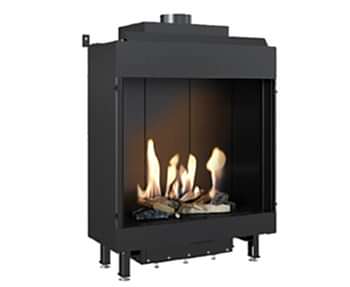 Kratki Düz Doğalgazlı Şömine Leo 76X62