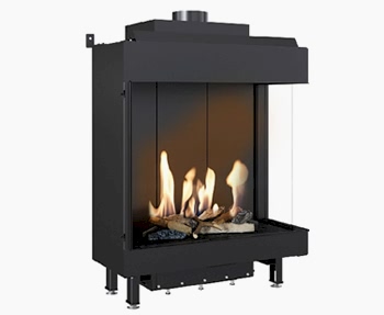 Kratki L Doğalgazlı Şömine Leo 76x62 sağ açık