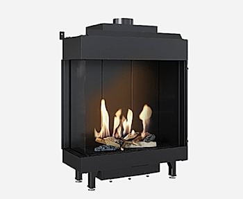 Kratki L Doğalgazlı Şömine Leo 76x62 sol açık